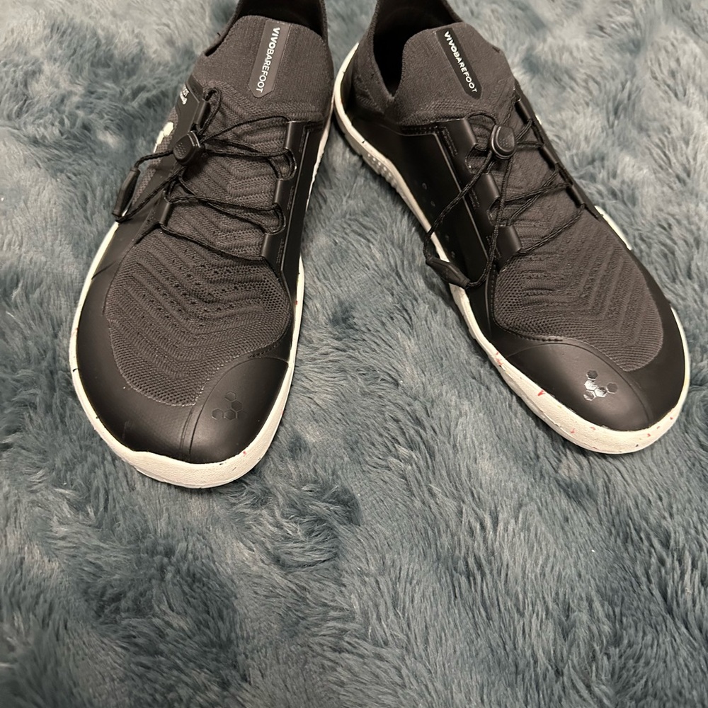 Vivo barefoot Black and White Men's Minimalist Athletic Sneakers